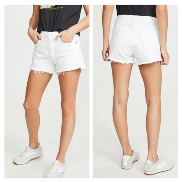 Agolde Pants - Agolde Parker Jean Shorts Tissue White